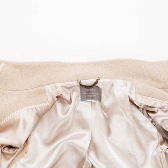 J. Crew by Nello Gori Stadium Cloth Coat Women's Size 4 Camel - Picture 11 of 14